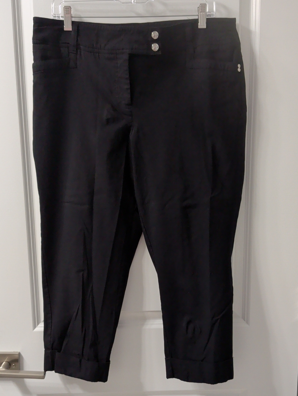 Black Cropped Women's Dress Capris